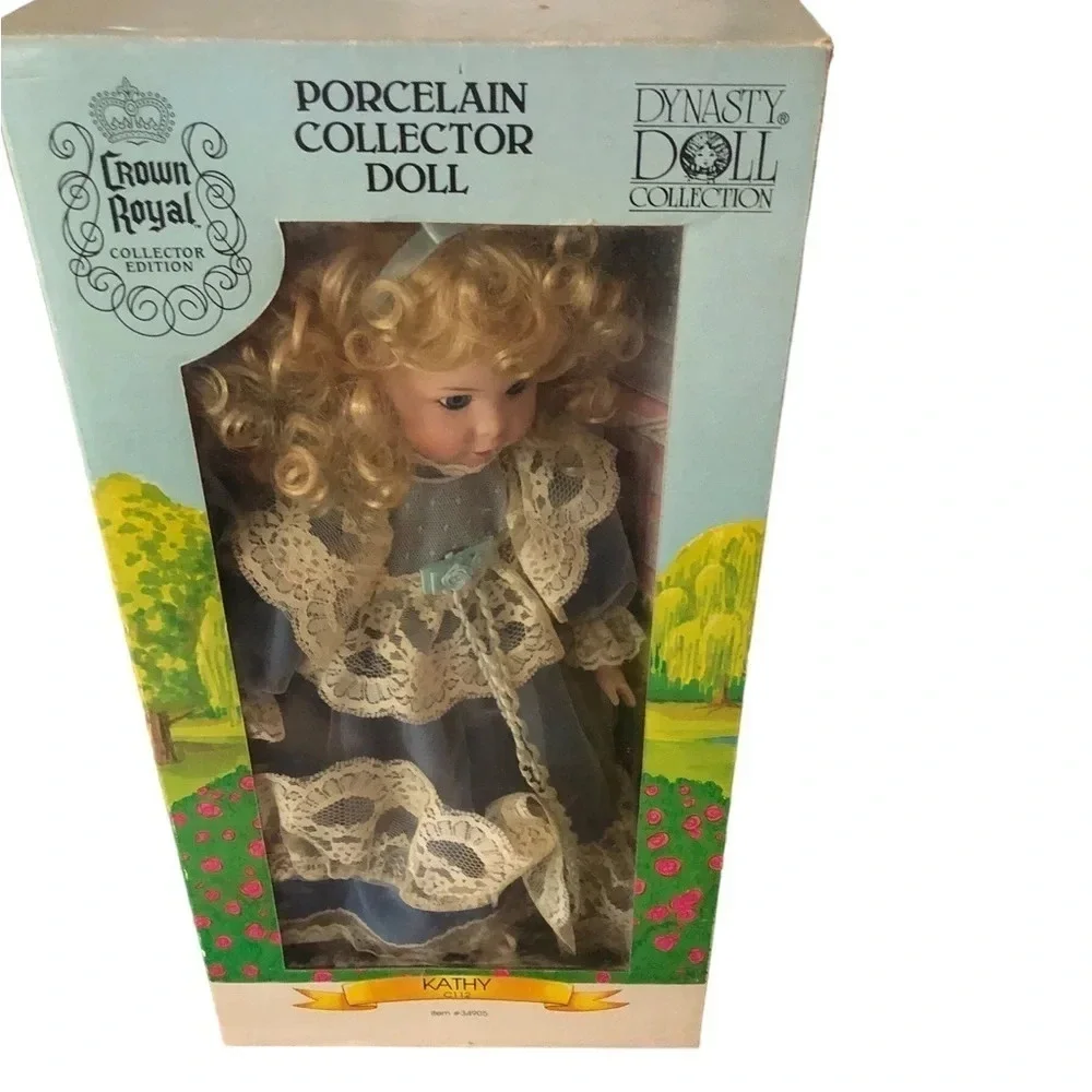 done not available 90s Crown Royal Porcelain Collector Doll Blonde Dynasty Doll